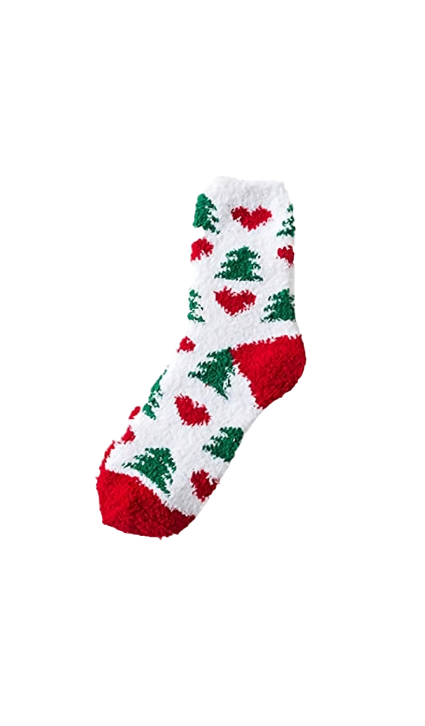 جوارب عيد الميلاد السميكة الدافئة Christmas Socks جوارب صوف شتوية للنوم المنزلي منفوشة جوارب سرير