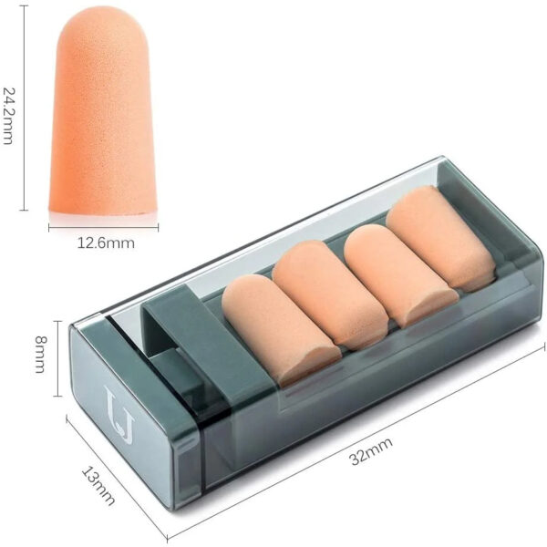 ⁦سدادات اذن مانعة للضوضاء، سدادات اذن قابلة لاعادة الاستخدام مع حافظة تخزين، مثالية للنوم والشخير والسباحة - TY2⁩ - الصورة ⁦4⁩