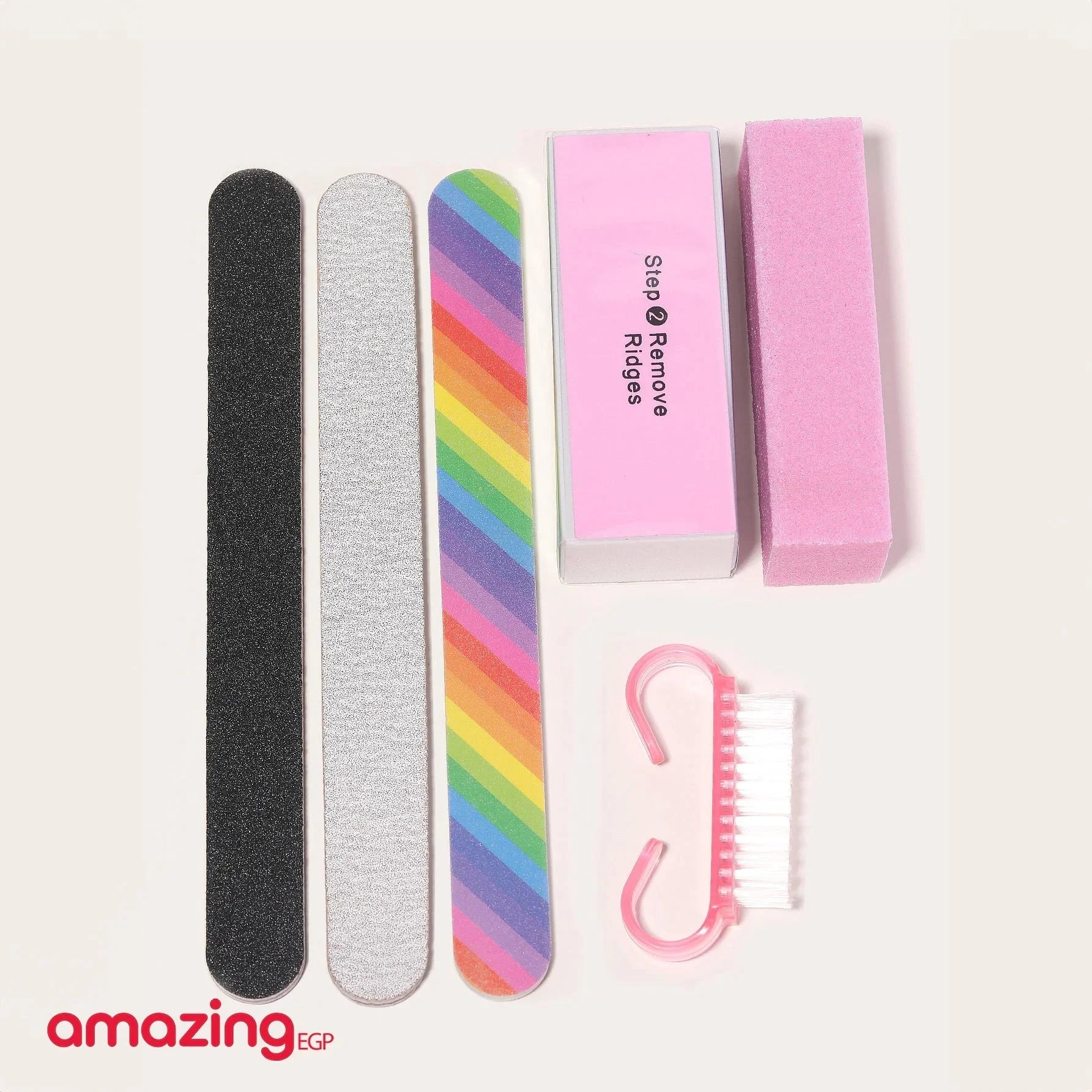 6 قطعة مجموعة مبرد الأظافر مجموعة أدوات العناية بالأظافر مجموعة أدوات مانيكير بسرعة من الفولاذ المقاوم للصدأ للرجال والنساء منظف الأظافر