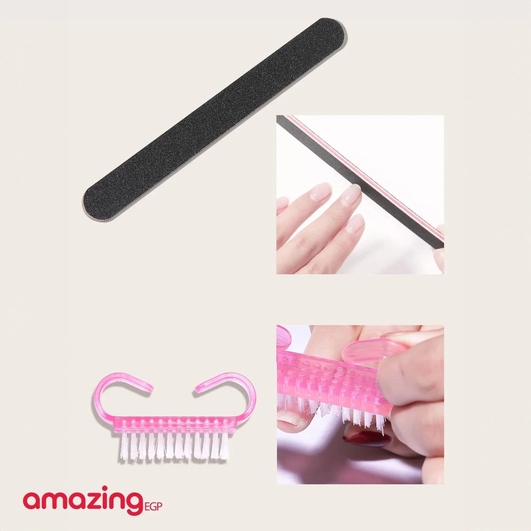 6 قطعة مجموعة مبرد الأظافر مجموعة أدوات العناية بالأظافر مجموعة أدوات مانيكير بسرعة من الفولاذ المقاوم للصدأ للرجال والنساء منظف الأظافر