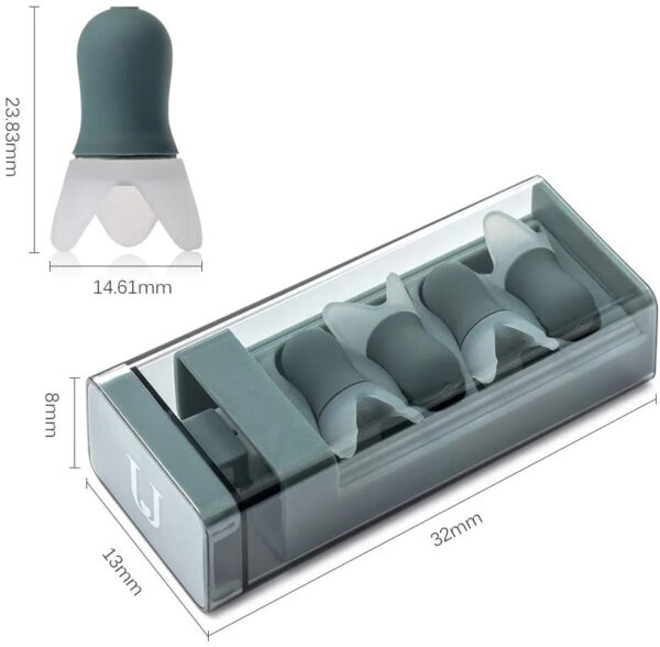 ⁦سدادات اذن مانعة للضوضاء، سدادات اذن قابلة لاعادة الاستخدام مع حافظة تخزين، مثالية للنوم والشخير والسباحة⁩ - الصورة ⁦4⁩