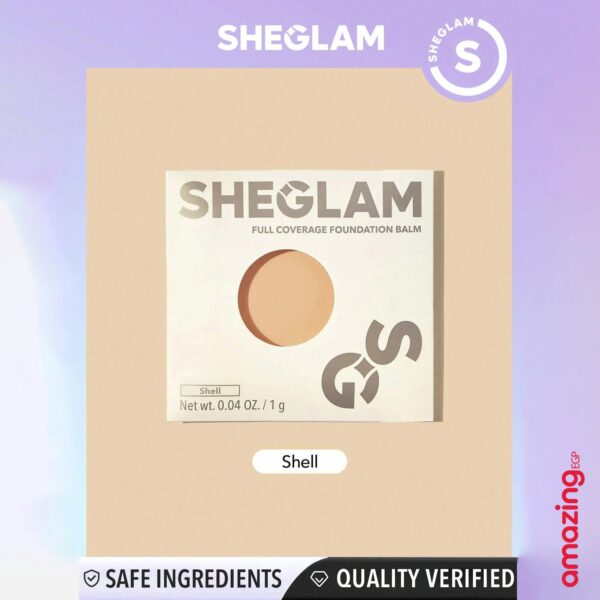 SHEGLAM كريم اساس كونسيلر قوي يدوم طويلا، كونسيلر خفيف الوزنمصحح كونسيلر ناعم غير لامع مقاوم للماء يدوم طويلا لتغطية البقع الداكنة والهالات تحت العين - لون الصدف shell