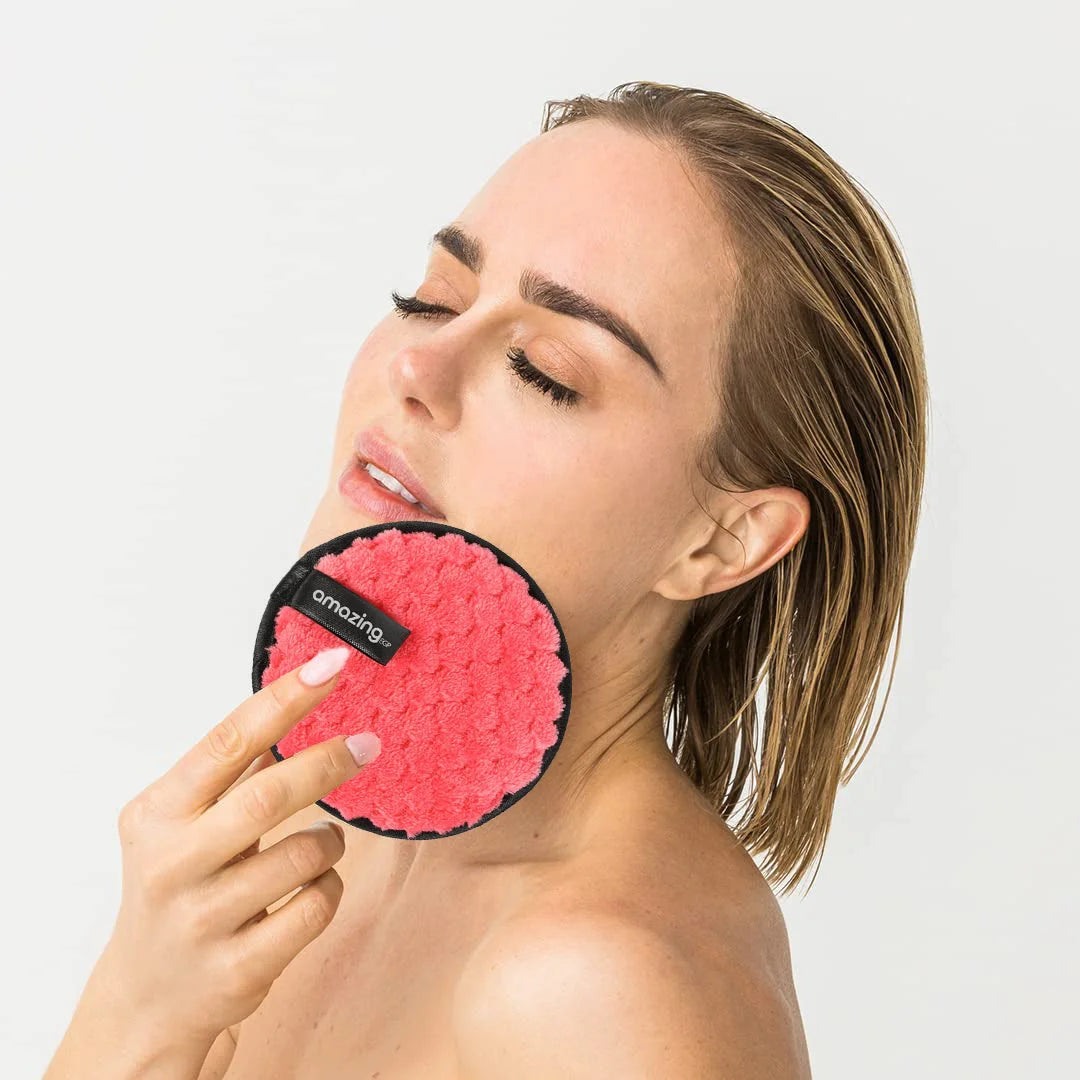 اسفنجة لإزالة المكياج قابلة لإعادة الاستخدام و قابل للغسل | لطيفة على البشرة الحساسة | فرك الأوساخ والمكياج