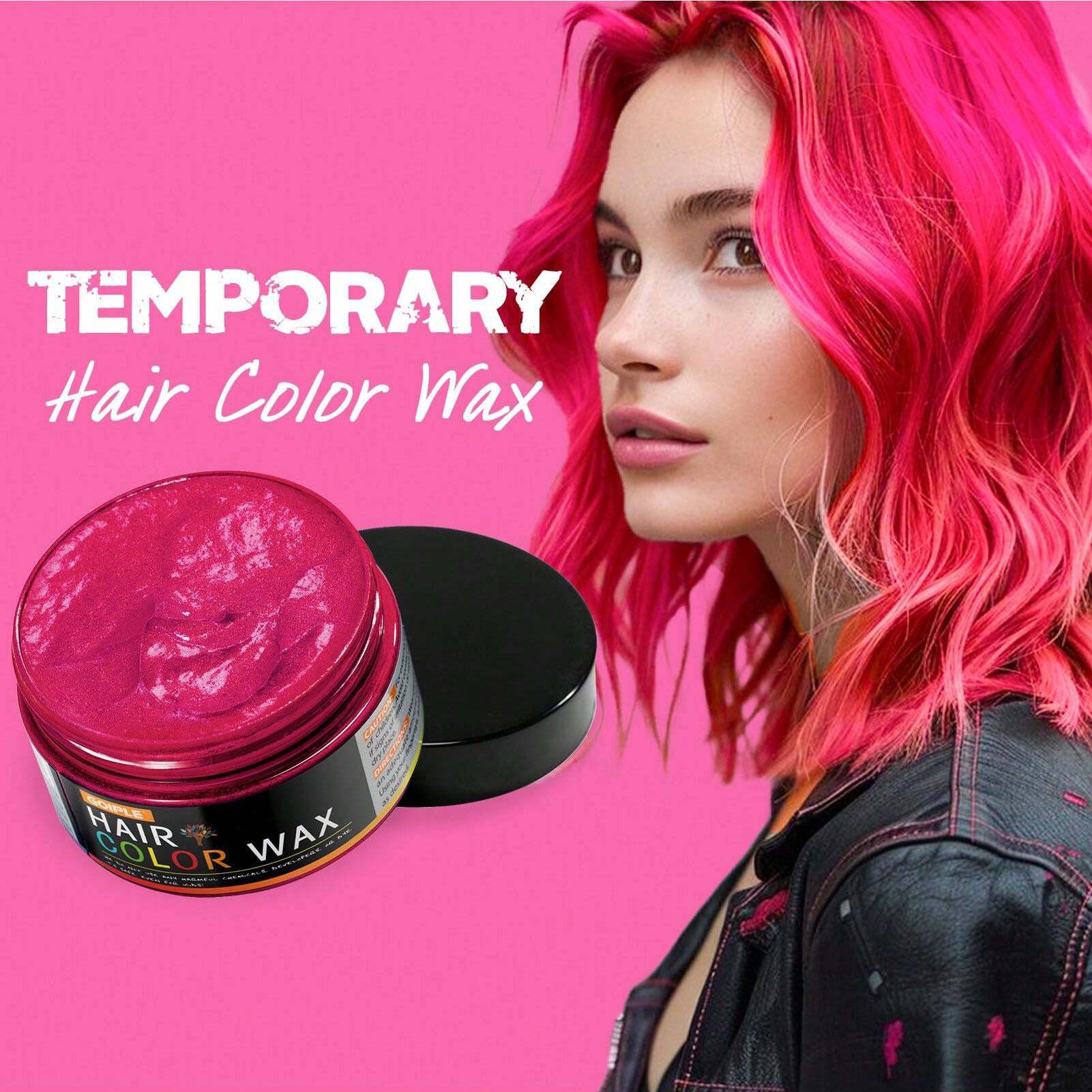 شمع شعر مؤقت للون طويل الأمد من GOIPLE ، كريم صبغة شعر سهل الغسيل ، آمن للبشرة والشعر ، ملون للحية ، عجينة للتصفيف للحفلات اليومية وتنكر الرجال والنساء | حجم 40 جرام (روز أحمر)