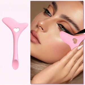 قالب مرسم آيلاينر سيليكون متعدد الوظائف – أداة مساعدة لرسم الآيلاينر وتظليل العيون وتحديد الشفتين والحواجب، قابلة لإعادة الاستخدام ومقاومة للماء